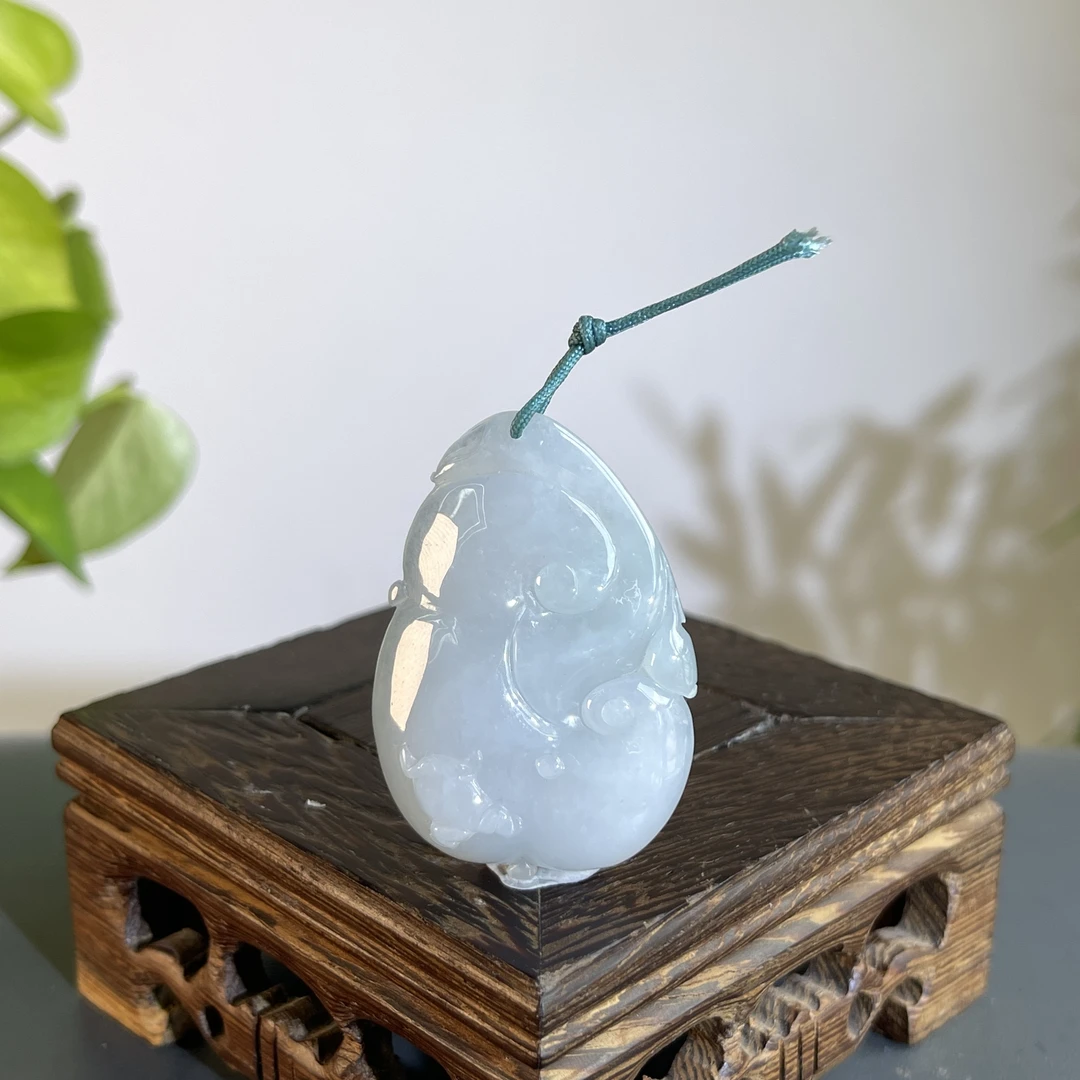 JGB28-013  天然缅甸A货翡翠  如意