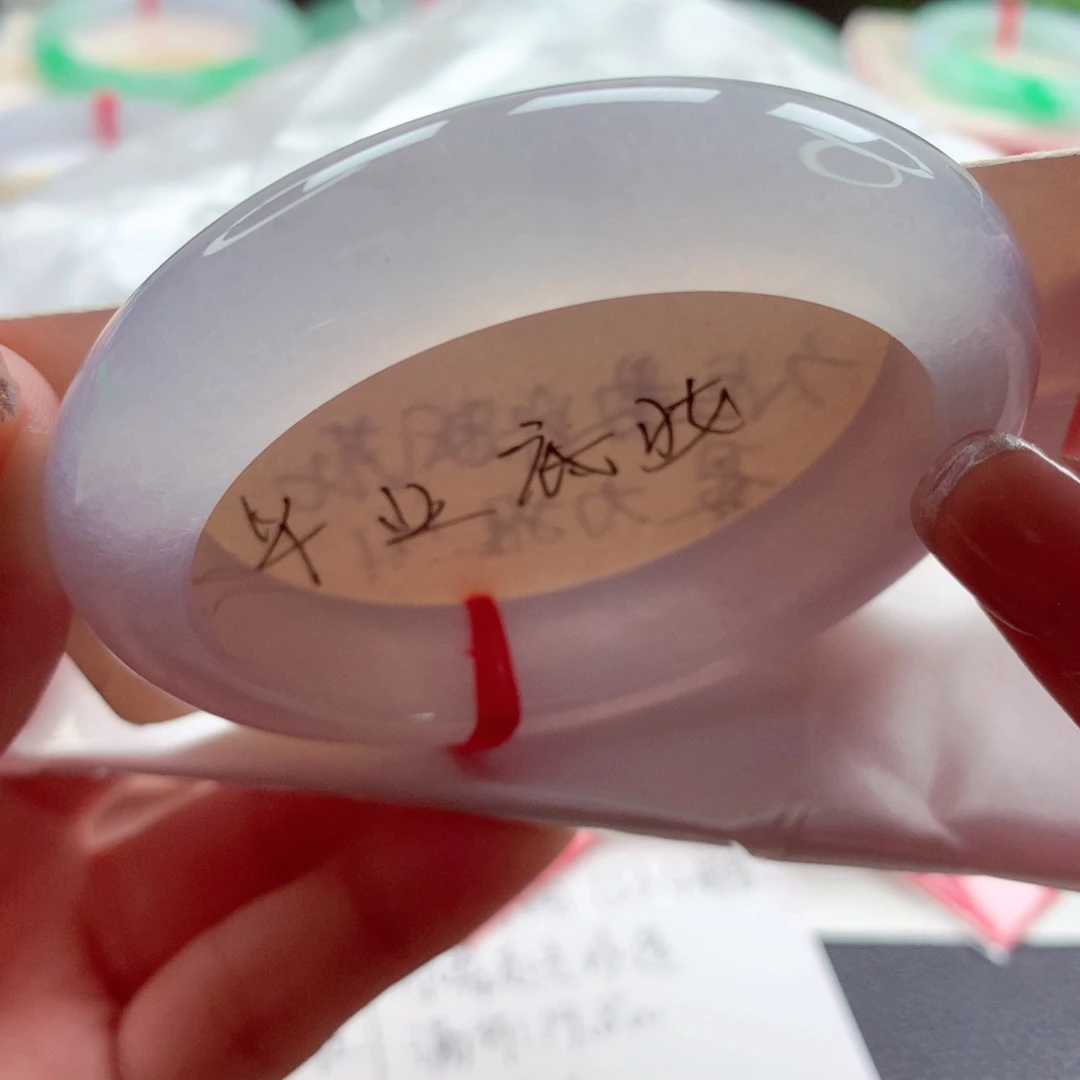 翡翠未镶嵌手镯师妹56正冰毫无结构感（28号）