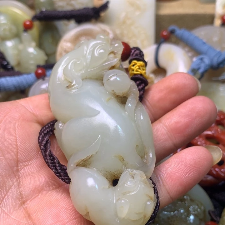 和田玉未镶嵌挂件落**千