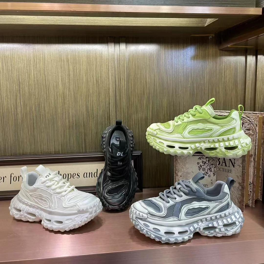 D夏季新款  【运动增高款】老爹鞋男款运动潮流鞋 网面厚底 D77-60