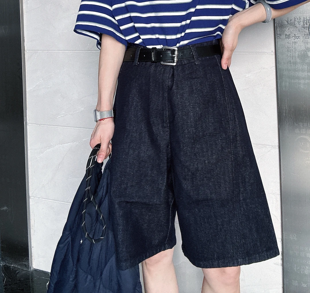 简约休闲牛仔5分裤百搭宽松休闲显瘦女