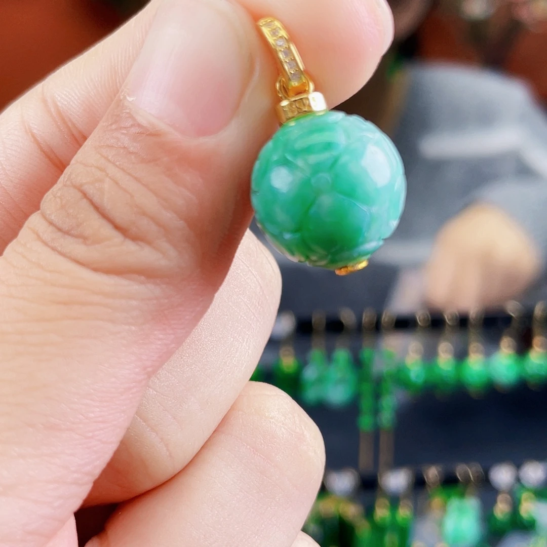 翡翠未镶嵌耳饰饰品