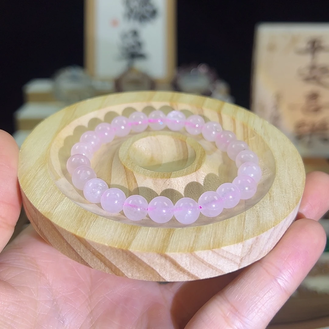 水晶未镶嵌手链粉水晶