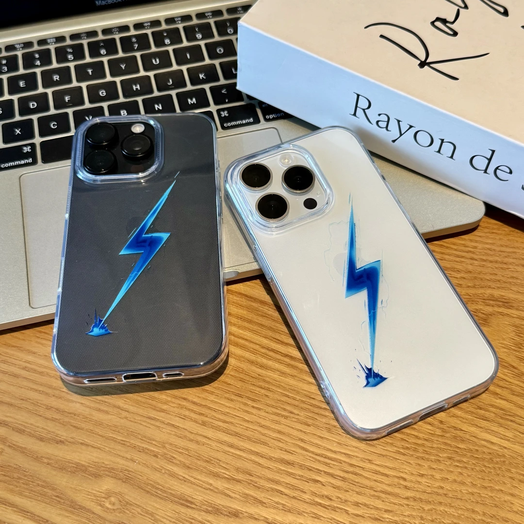 飞虎胜潮牌蓝色闪电适用iphone16苹果手机壳华为oppo小米vivo防摔