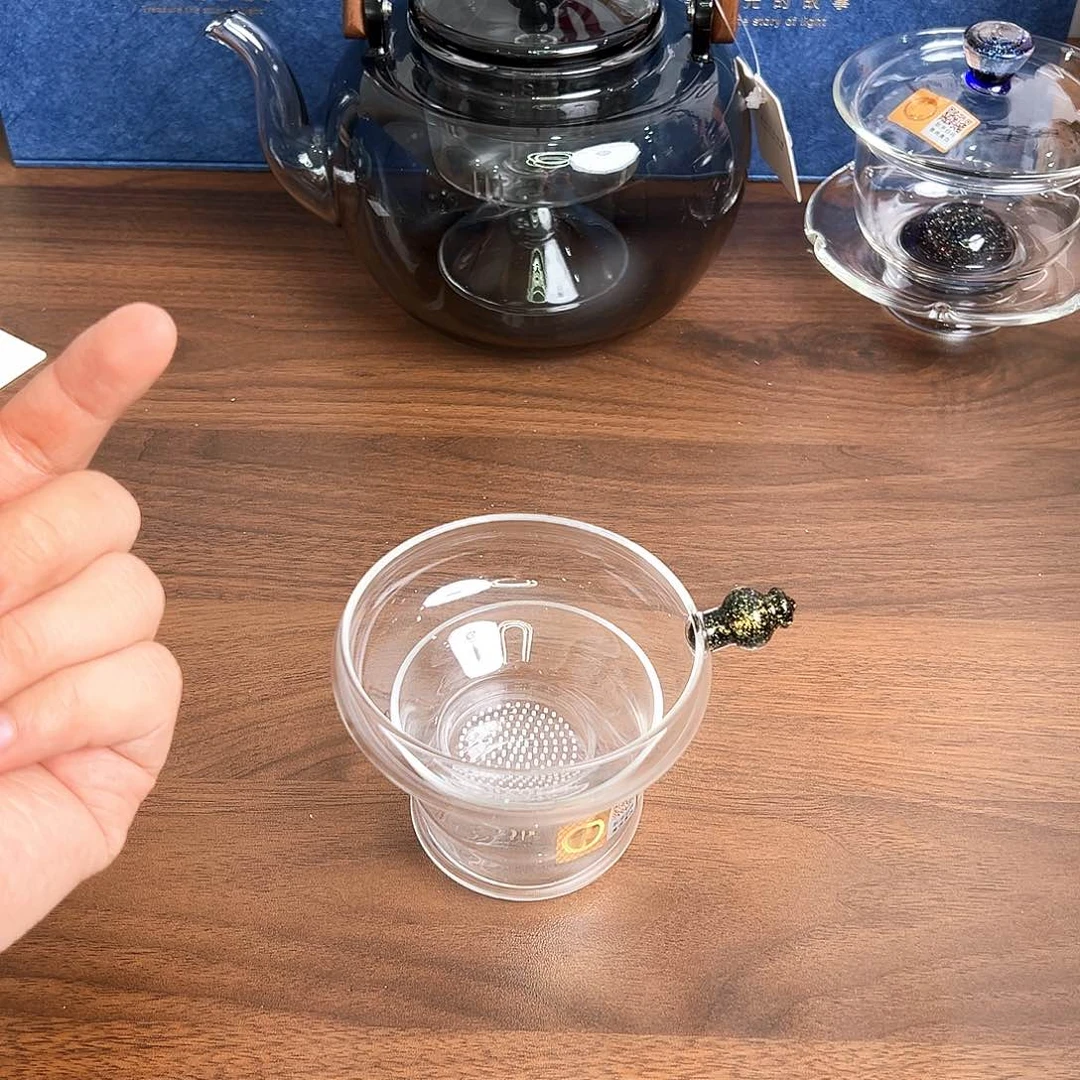 奉珠激光茶漏黑金。。。