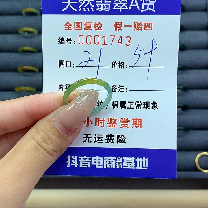 翡翠戒指未镶嵌 1743