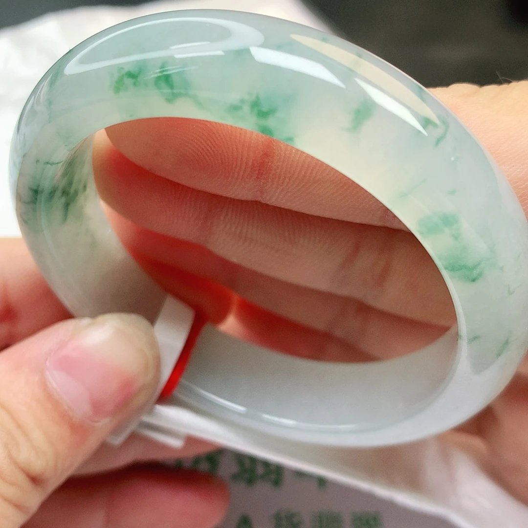 未镶嵌手镯翡翠纯天然A货翡翠冰飘花341号