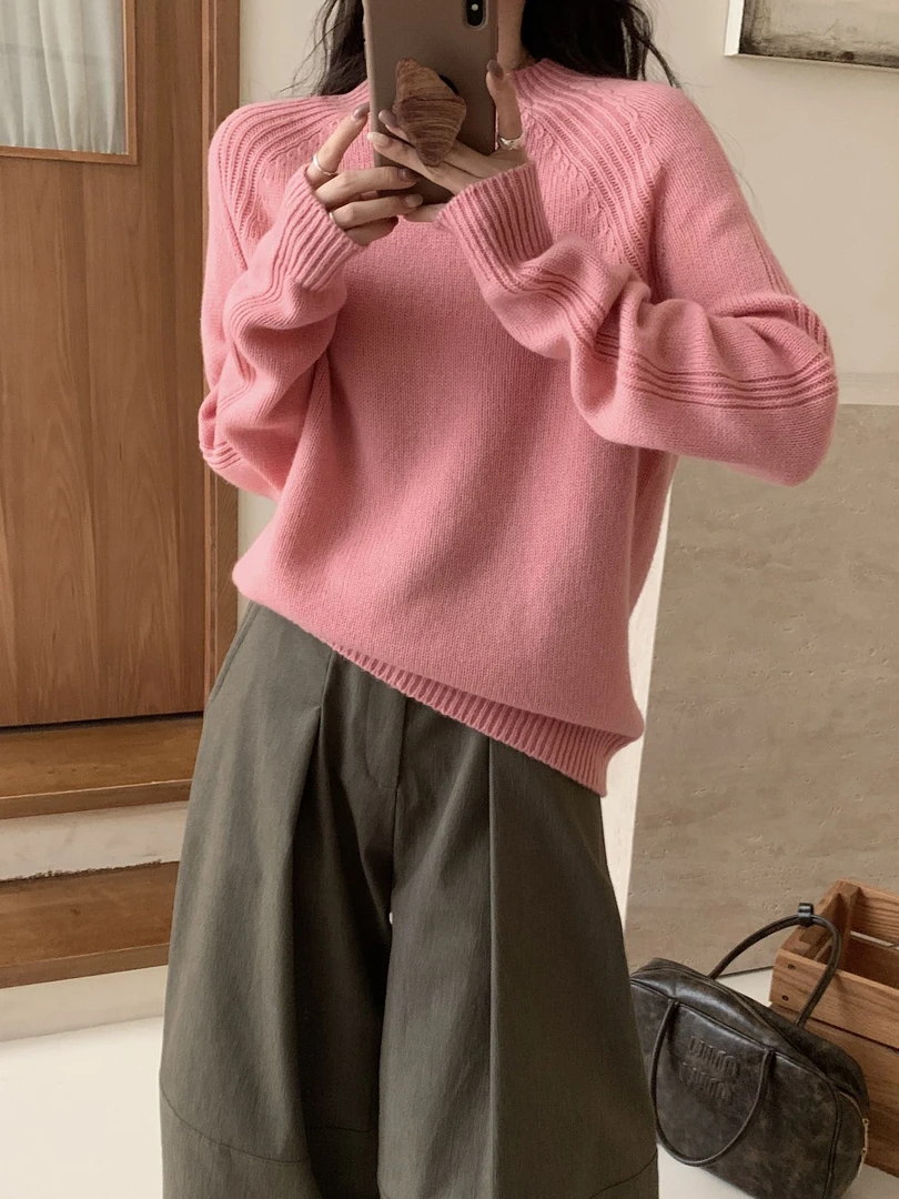 【麦子家】 春款8827-糖果系精英版高领羊毛打底衫