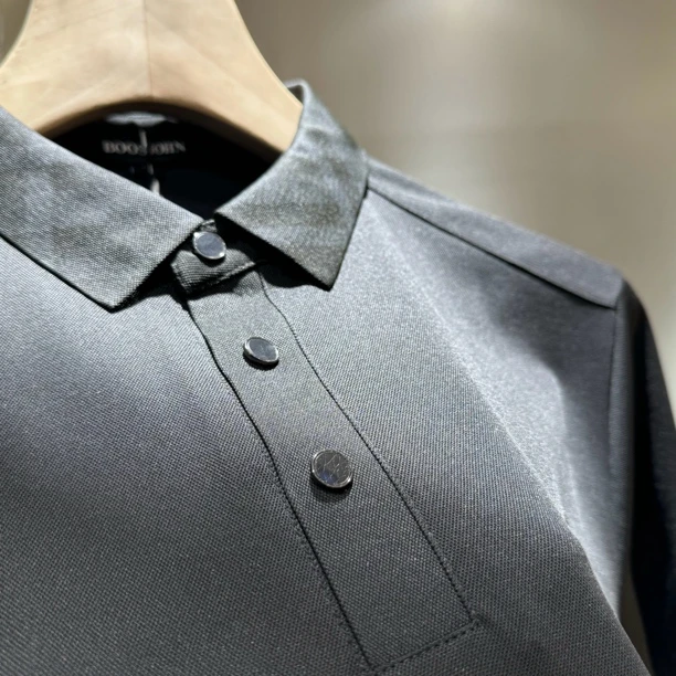 夏季薄款短袖冰丝透气免烫翻领男装运动半袖Polo衫速干薄款纯色