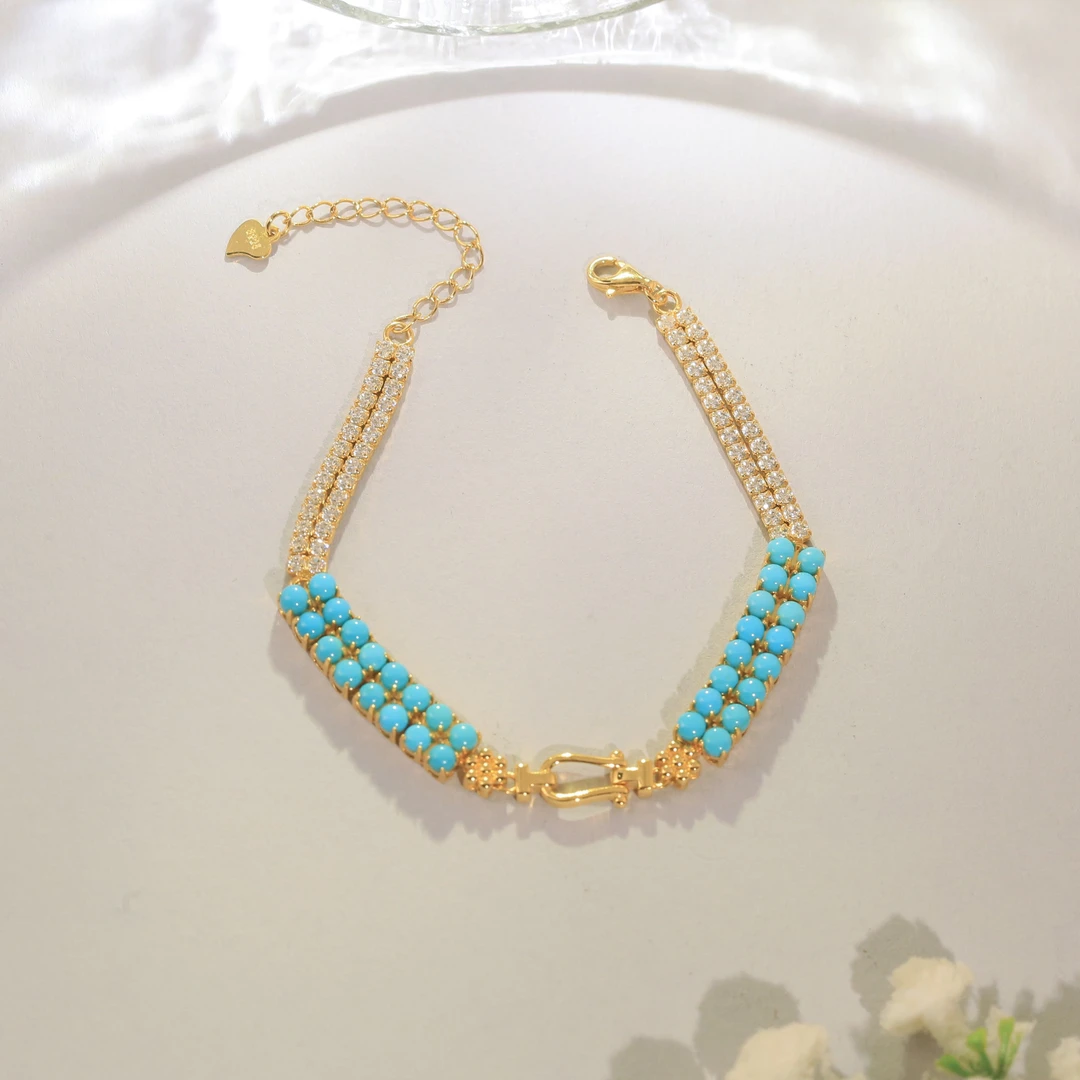【闫闫专属】S925睡美人双排镶钻手链3mm XZ0216BZ