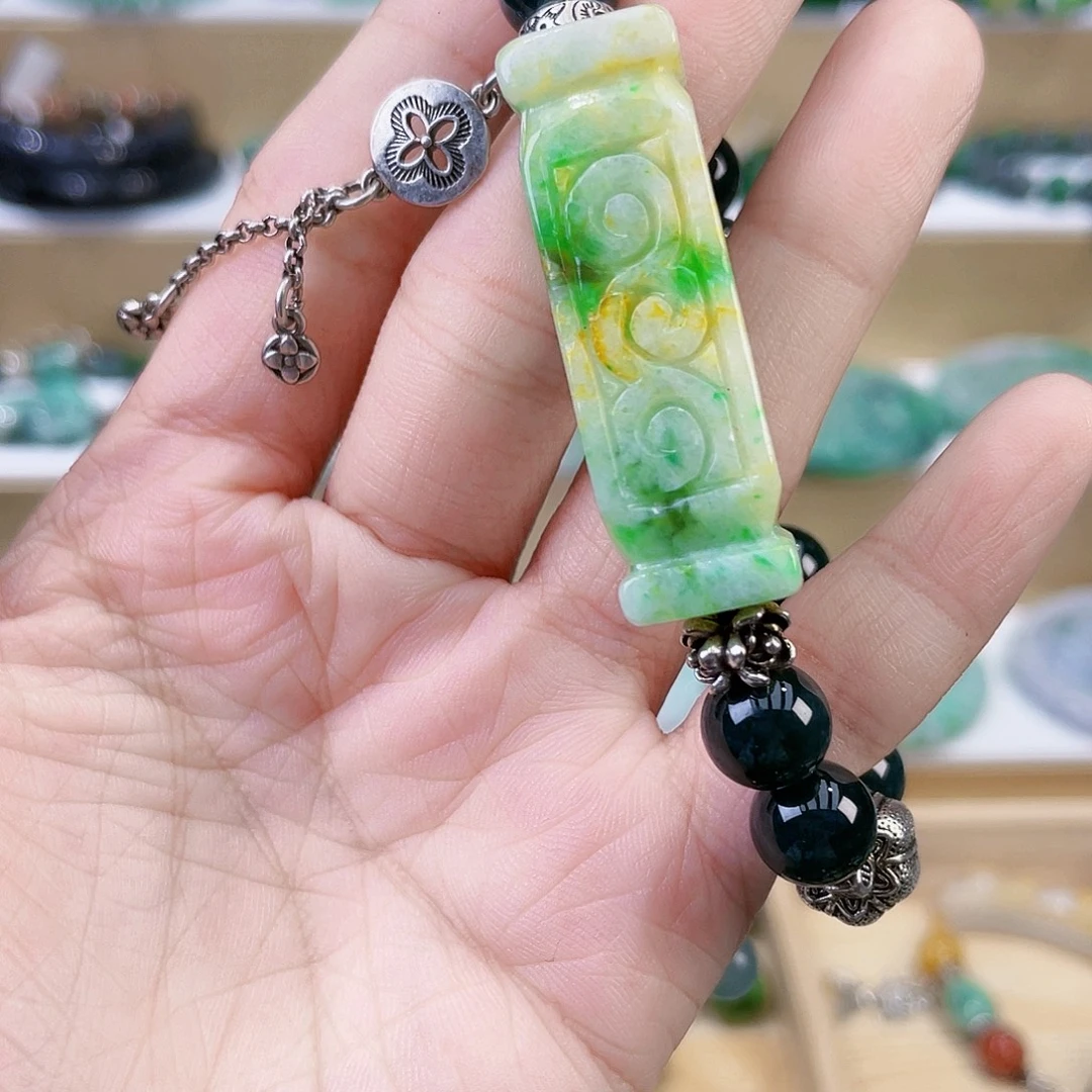 陌***雪翡翠未镶嵌手链手链
