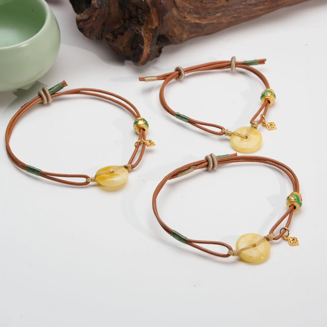 【小北珠宝】蜜蜡DIY手绳约15*15mm【多样性发一件】11-WH246X116