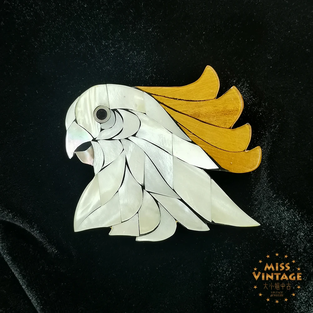 贝贝拼镶鹦鹉胸针[2502128-001]