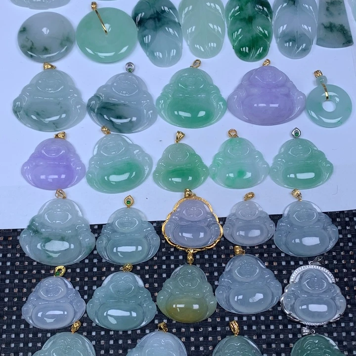 翡翠未镶嵌颈饰天然