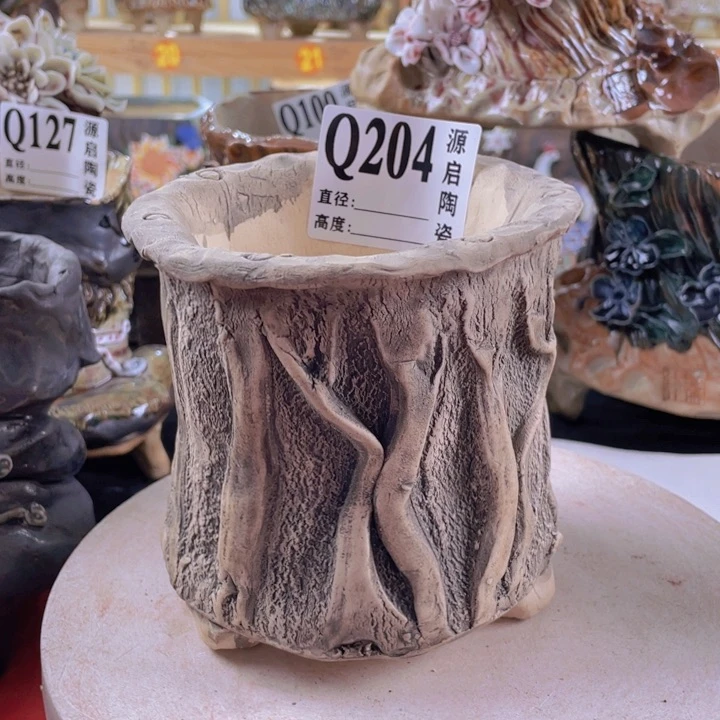 紫砂花盆景德镇陶瓷204