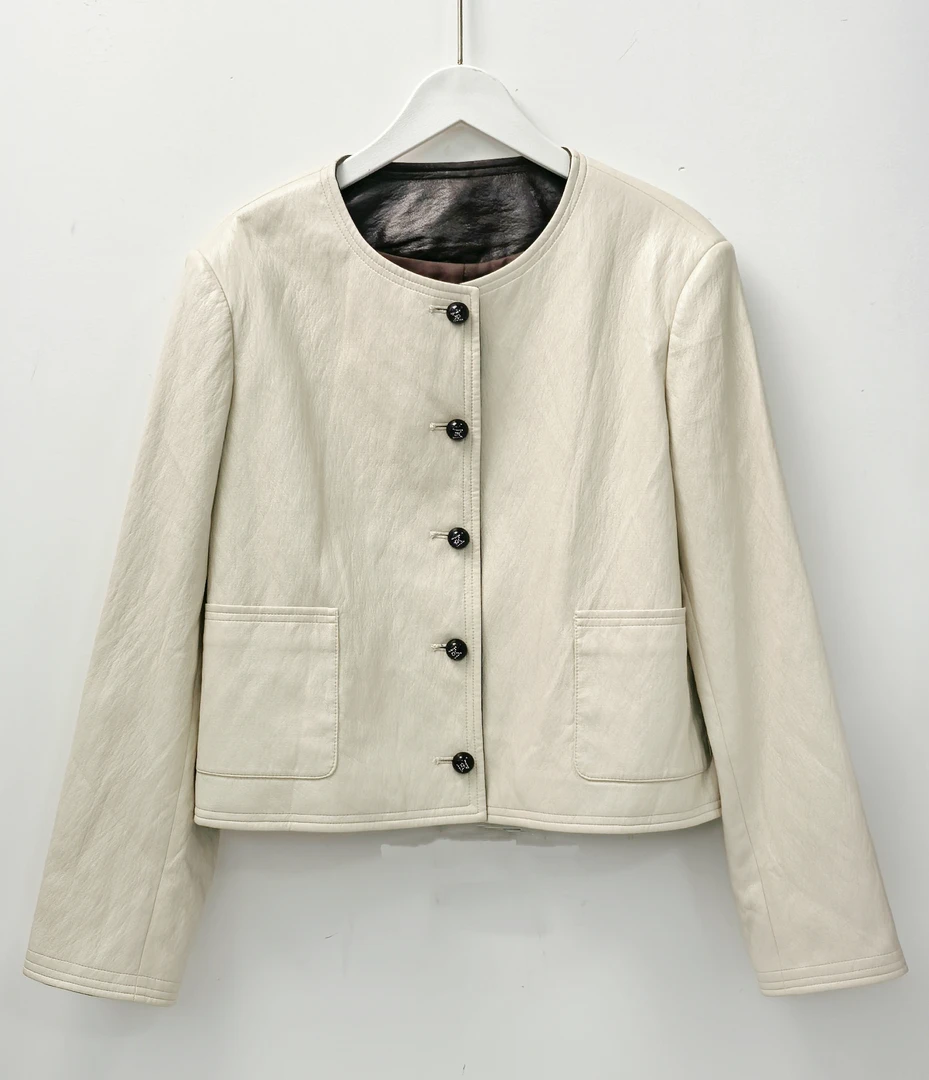 【自营】 水洗蛋白皮~ 女士时尚外套 A713-86501