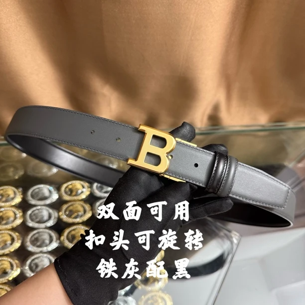 新款男士皮带百搭高档休闲B字母牛皮腰带青中老年时尚商务年轻潮