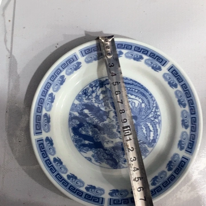 瓷片四厂翡翠瓷龙凤呈祥盘子