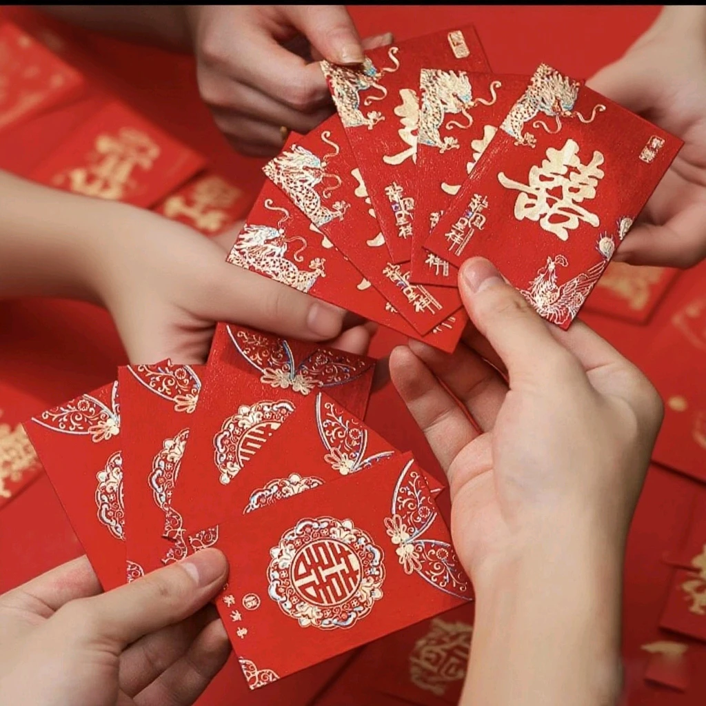 抛洒堵门专用小红包2025新款迷你创意婚礼接亲利是封复古喜字抛洒
