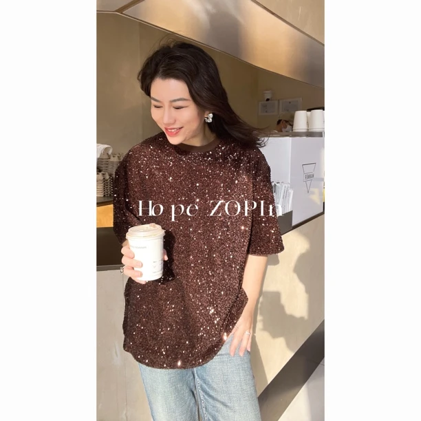 【大G精选】“红人之夜” 小众设计感小亮片闪闪T恤