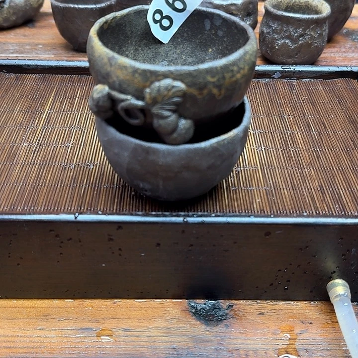 纯手工制作粗陶茶具