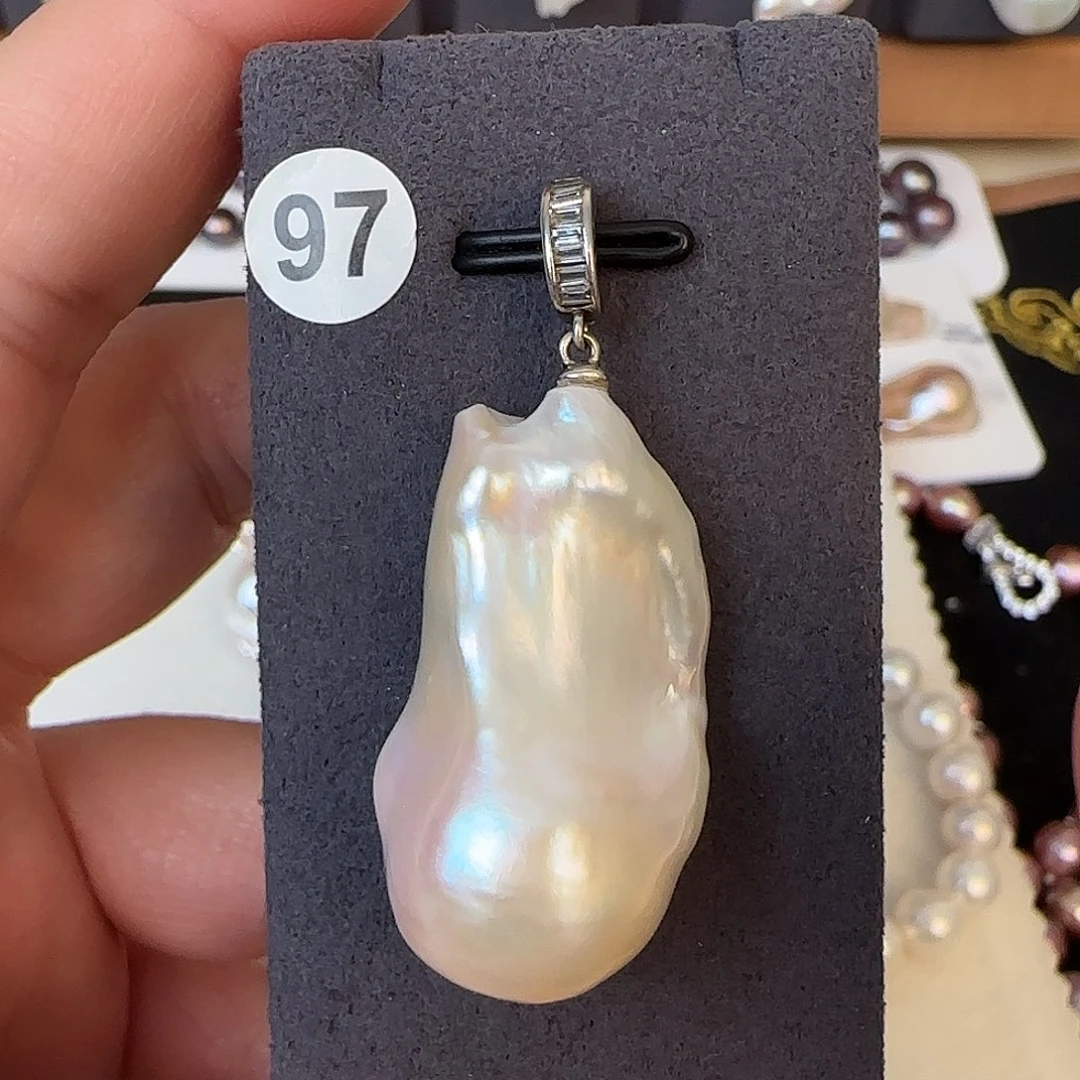 银S925镶嵌淡水珍珠颈饰