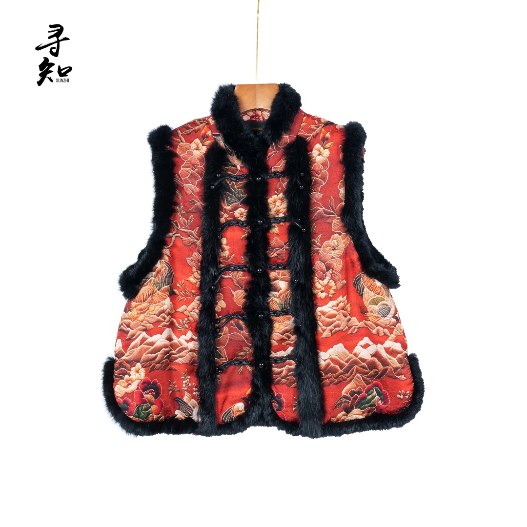 寻知·朱总原创设计XZM314N金蕊红绡马夹