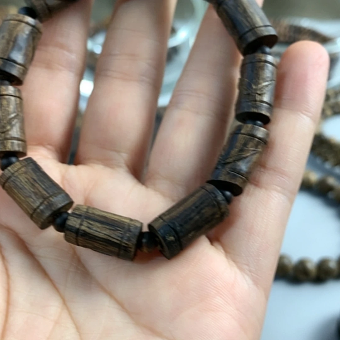【闪购商品】沉香手串文莱黑棋铁结12.2克节节高升