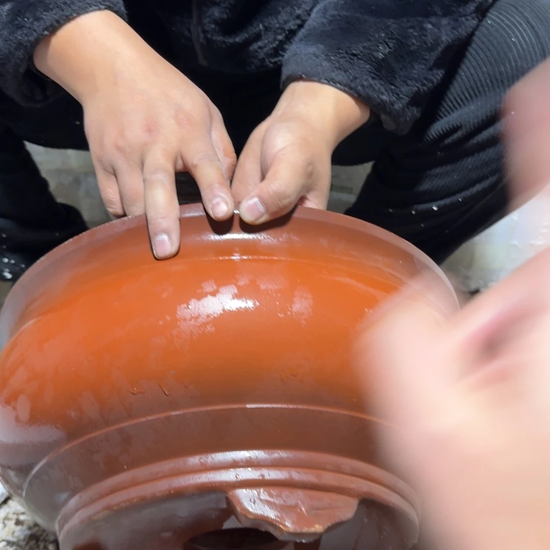 紫砂花盆口径31高度15