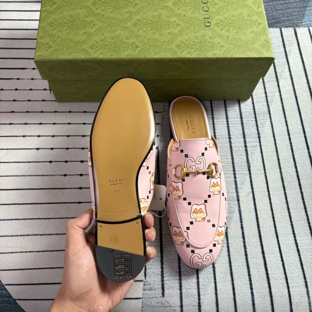 未使用 GUCCI/古驰 古驰粉色半拖三八码