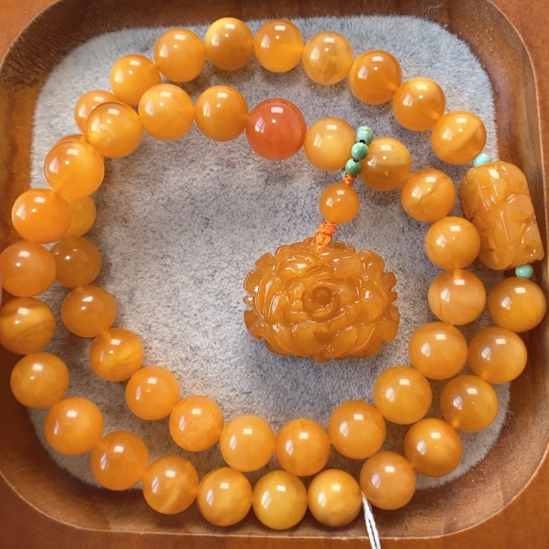 蜜蜡未镶嵌手串108