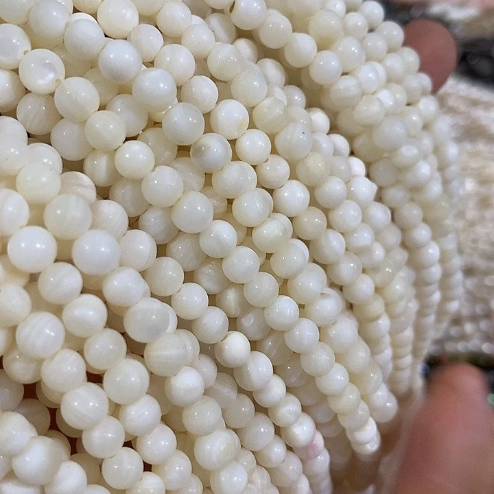 3条5mm天然贝壳圆珠