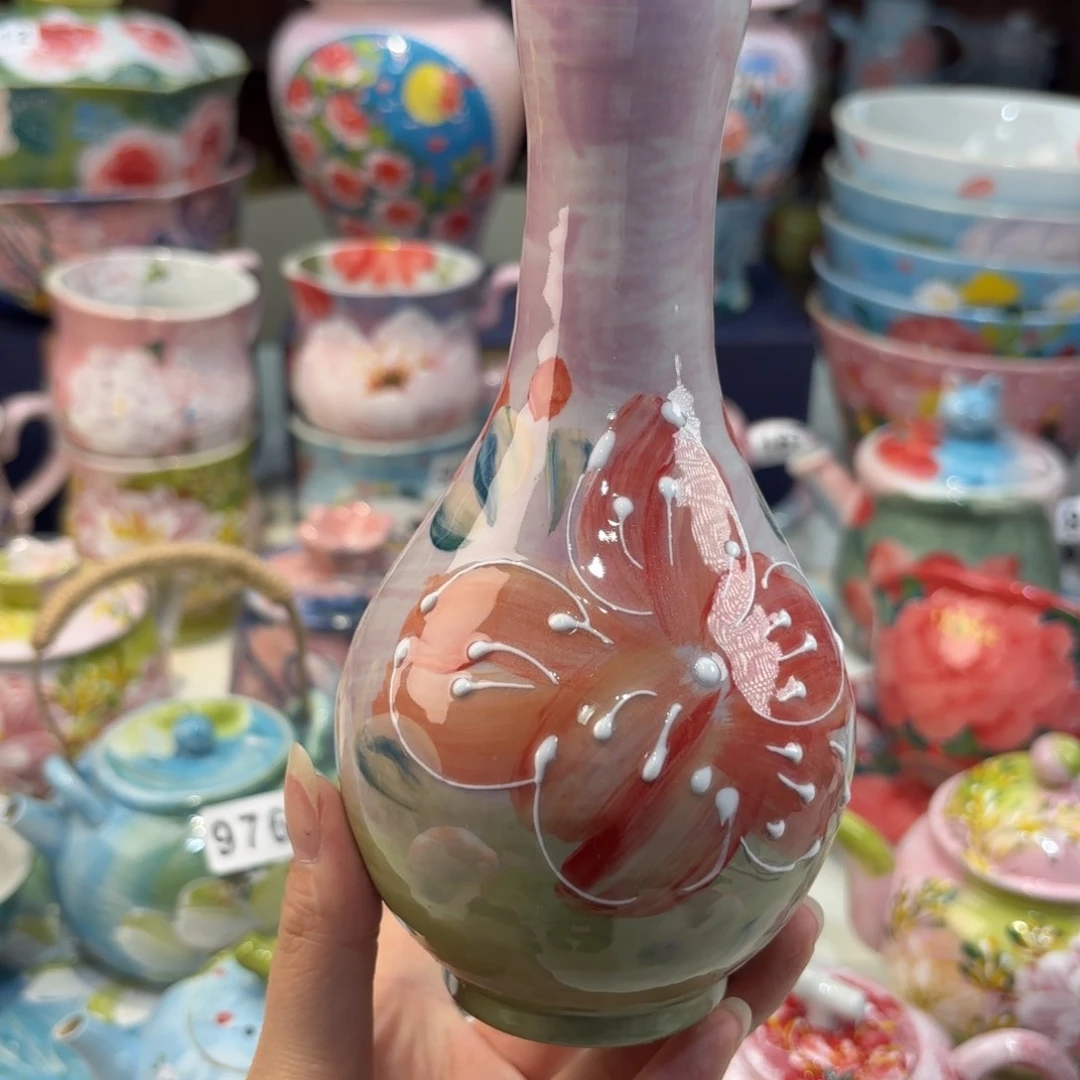 瓷片景德镇手绘高温釉下彩陶瓷茶具