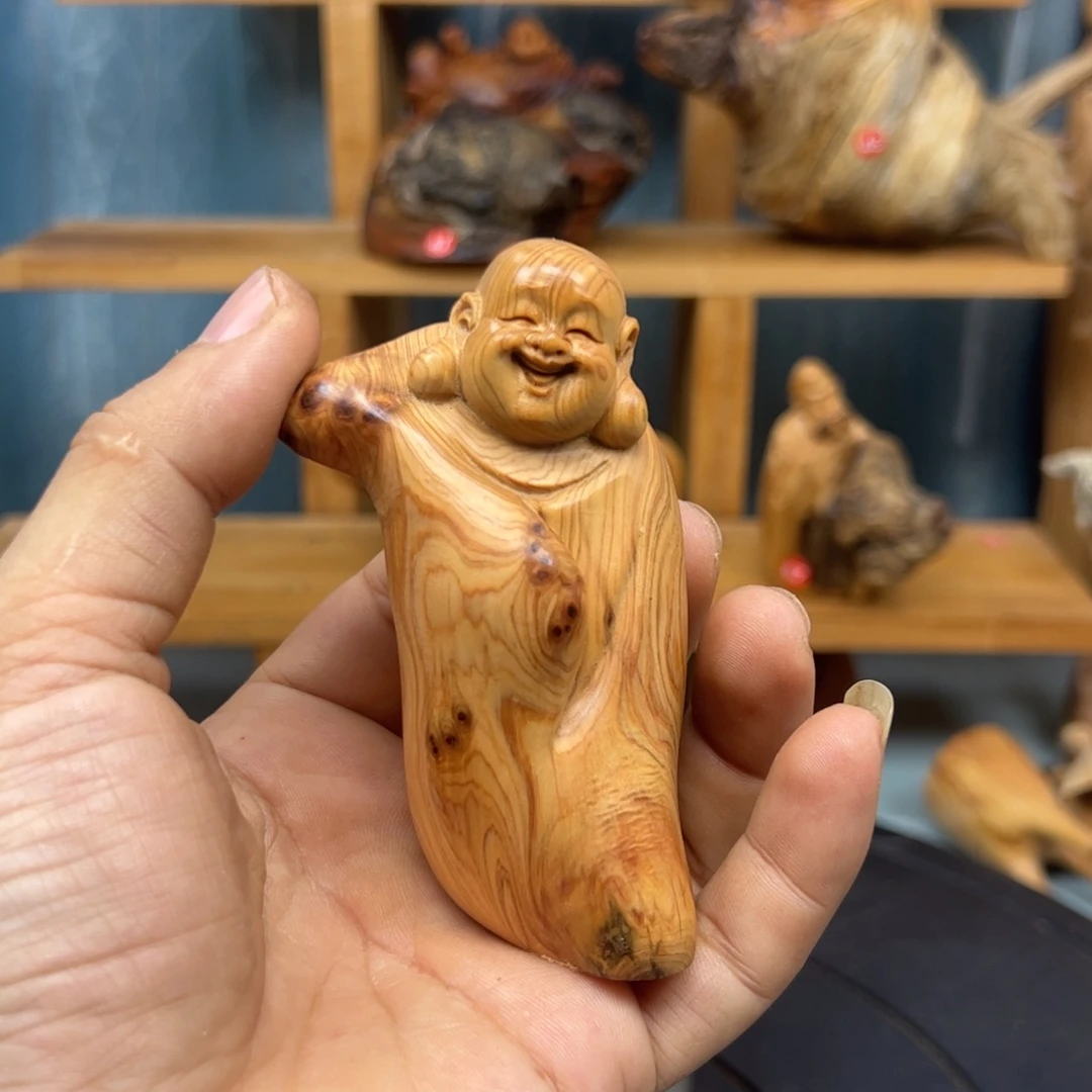 木临****品崖柏木摆件手把件