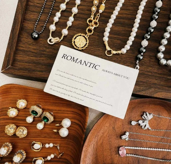 铜合金项链 毒饰高定   謿流紫双环交叉项链KG8764