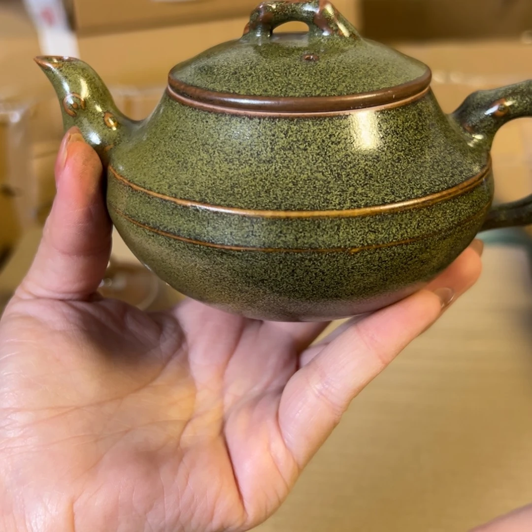 茶壶茶叶末釉竹节茶壶正品