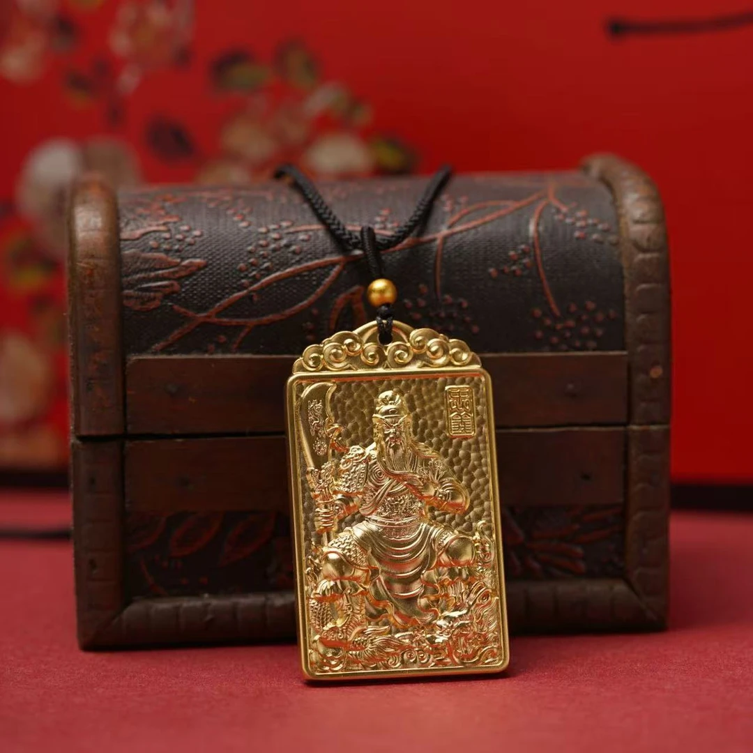 铜合金吊坠 合金吊坠(忠义关公)实心双面忠义关公吊坠时尚