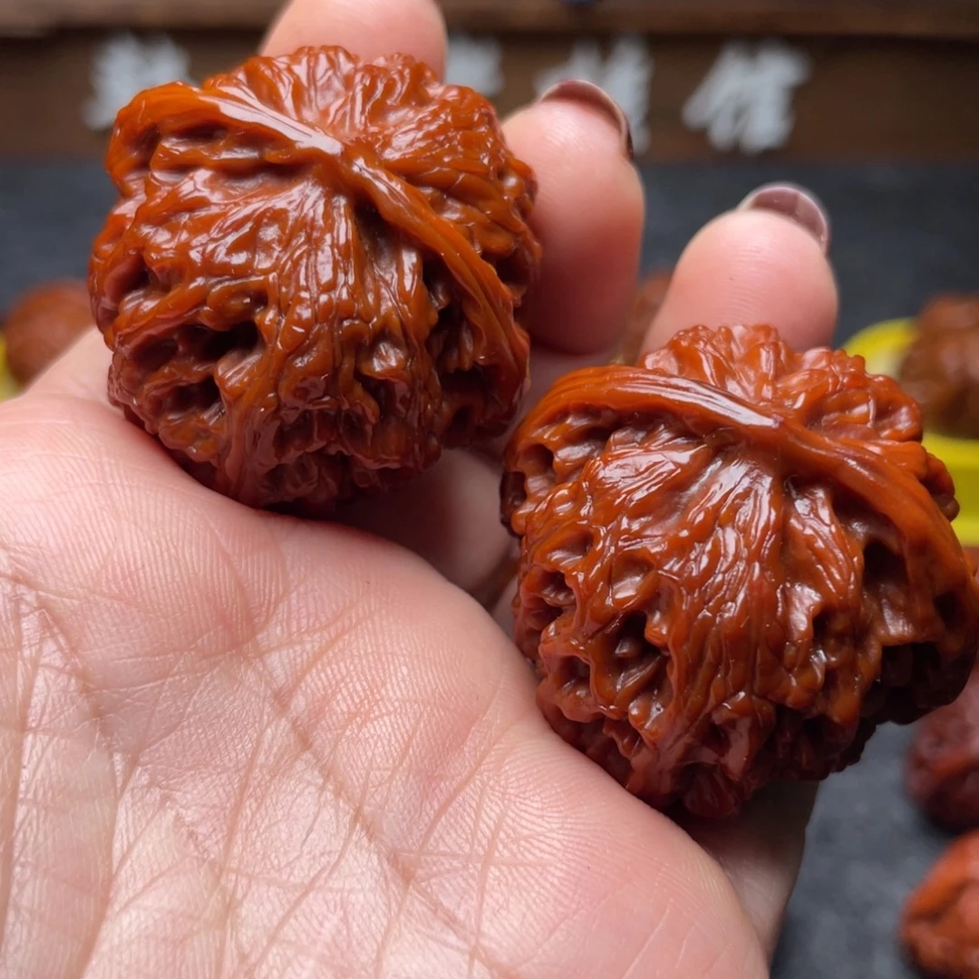 文玩核桃吊坠文玩核桃 手把件 苹果圆