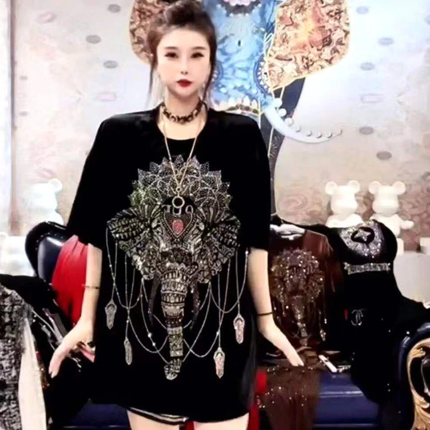 吉祥象丝绒钻衫2162HJZDQ