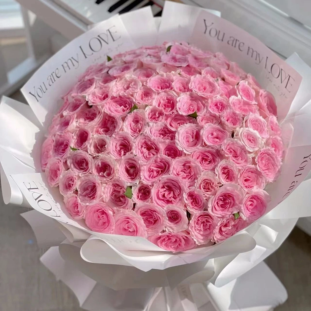 【仙女粉】生日鲜花99朵洛神玫瑰花豪华大花束表白鲜花送女友爱人生日礼物罗湖花店送花上门