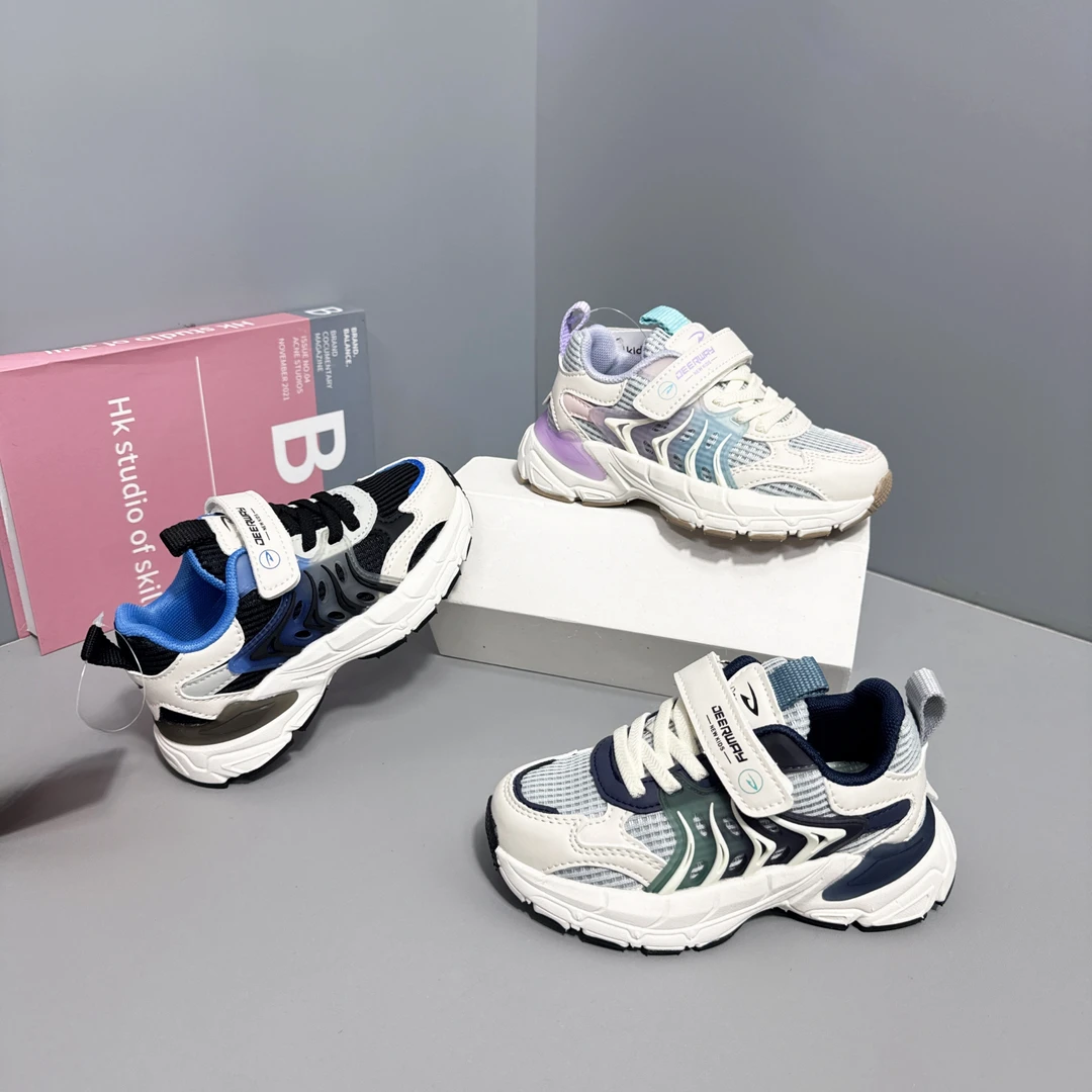 春季双网运动鞋27-42码男童防滑女童网面休闲鞋大童