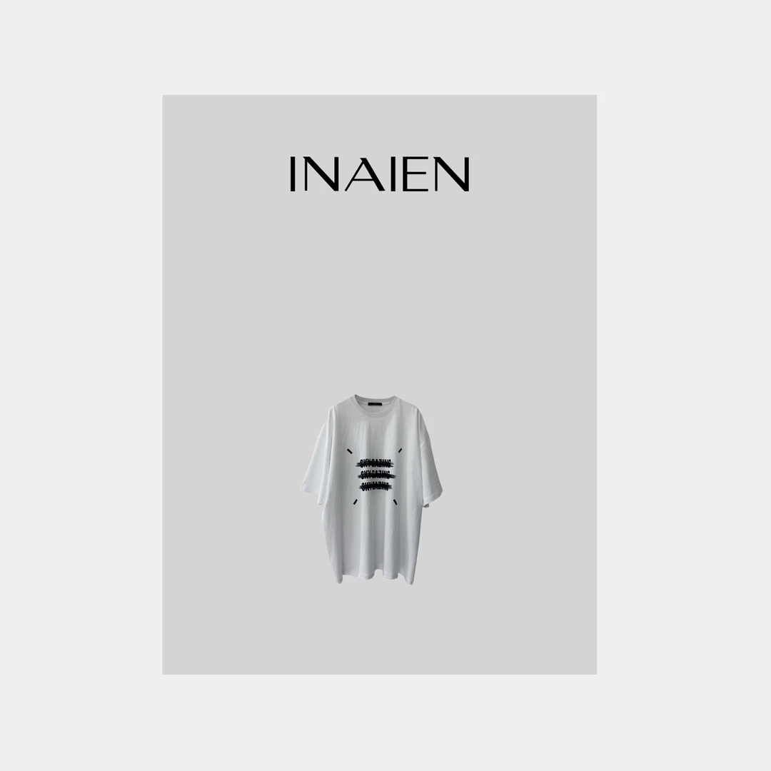 【INAIEN】线上款“无性别”oversize印花T N6151（清仓）