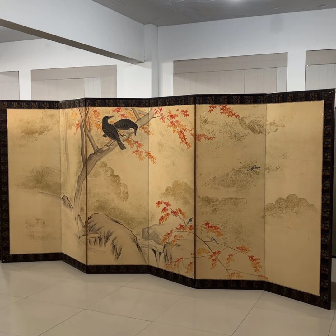 绘画屏风框画茶空间设计