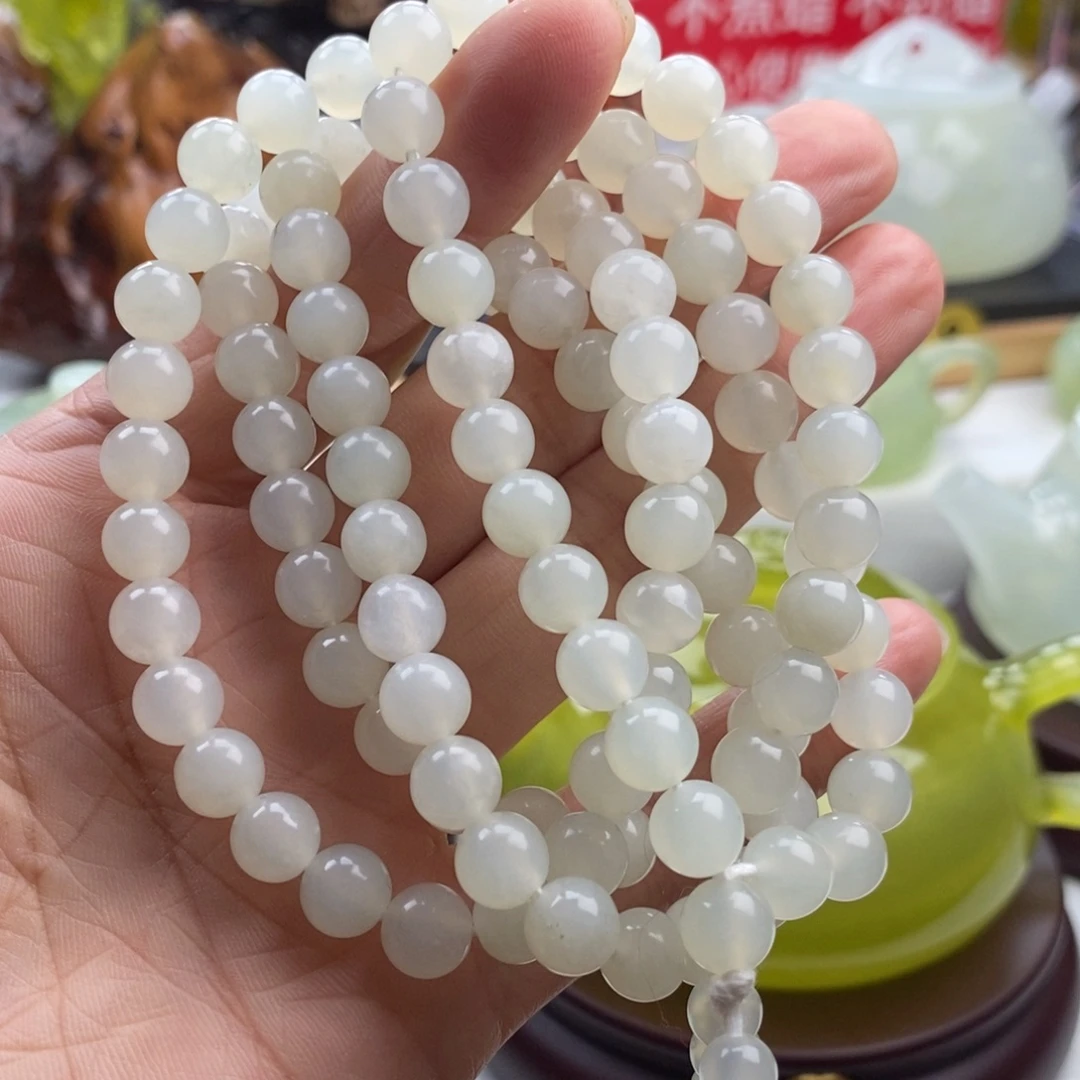 岫玉未镶嵌四大名玉手串108颗