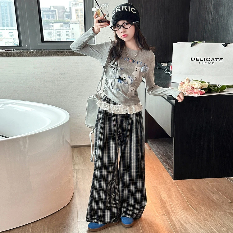 女童秋装套装洋气2025新款爆款时髦女孩高级感休闲春秋两件套衣服