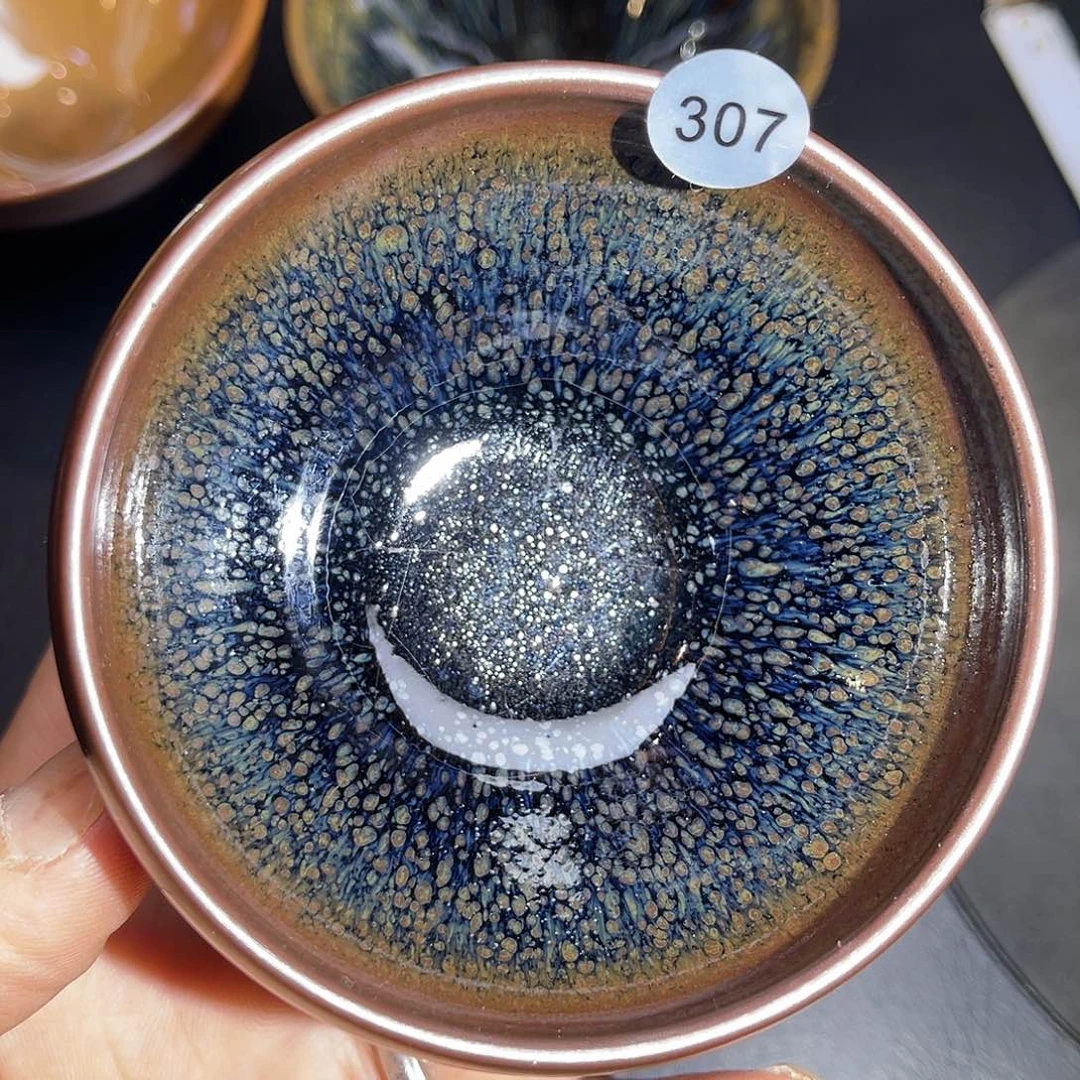 茶盏龙窑柴烧蓝豪小钵器型8口径