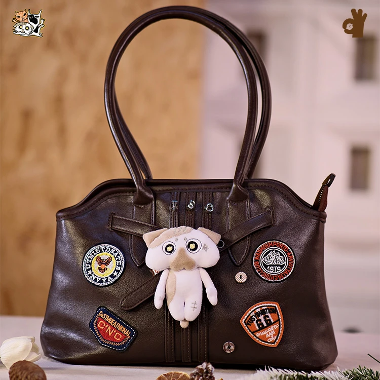 【小吊尊嘟很皮】新品原创设计酷炫风格手作包猫元素小众单肩手提