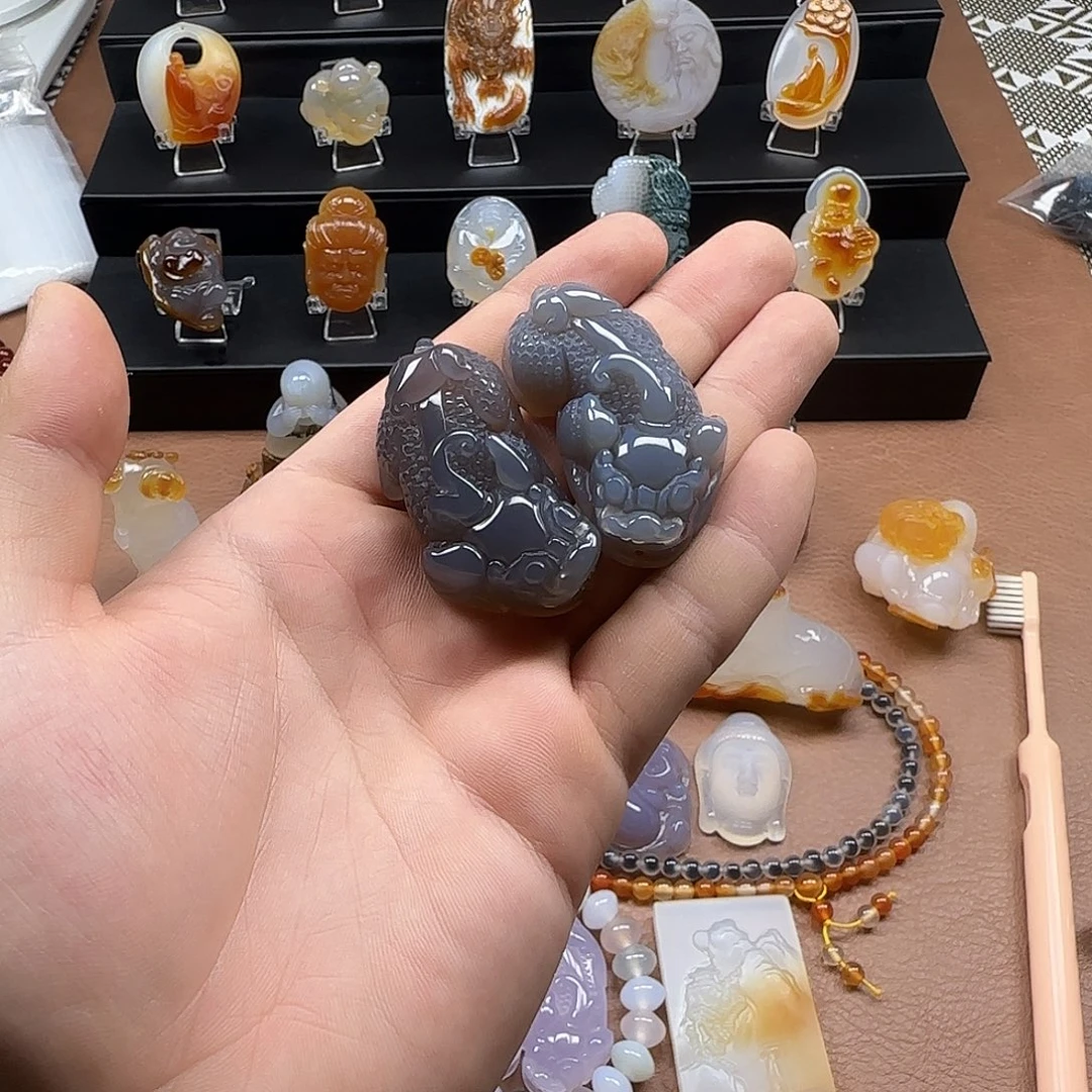 玛瑙/玉髓未镶嵌吊坠(不含链)