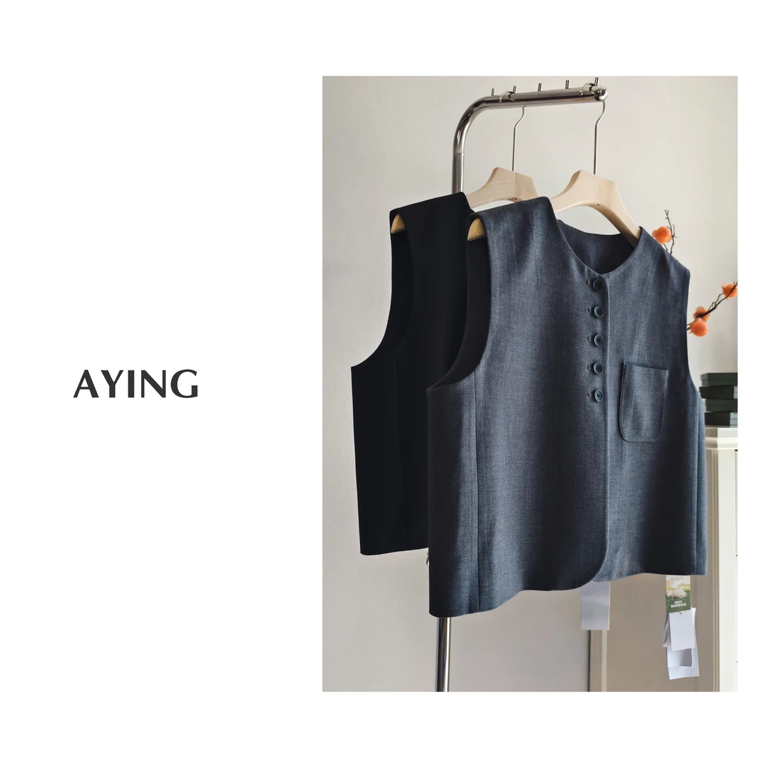 女士天丝羊毛无袖款马甲253242