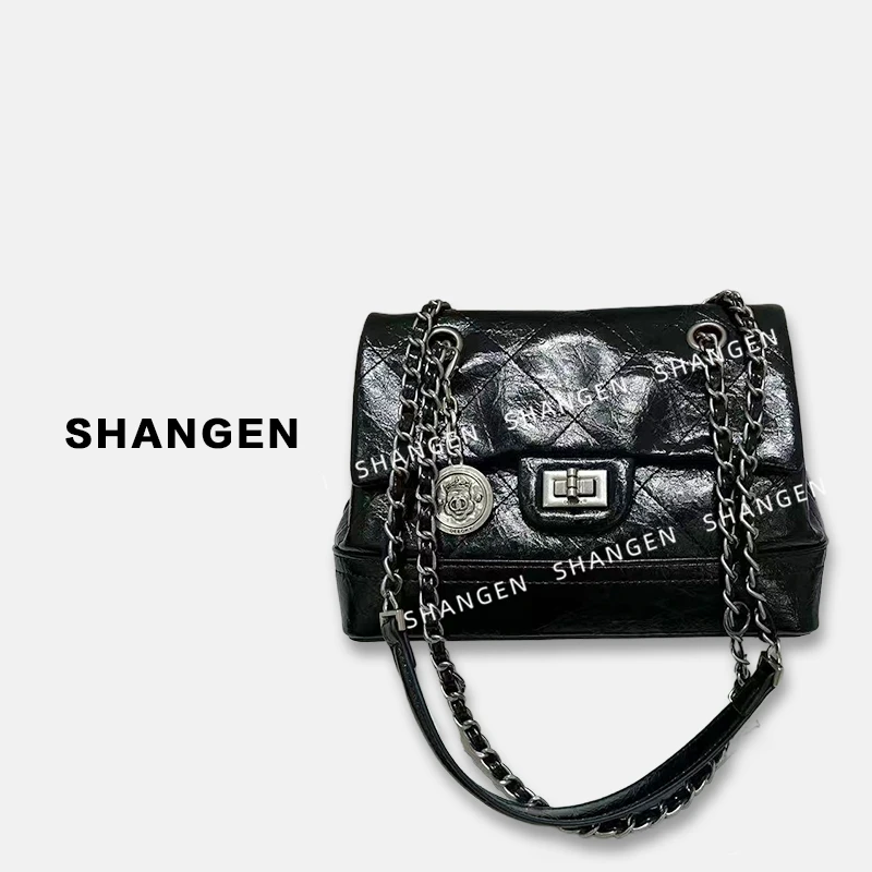 【云云甄选】ZT-D9629-1-黑色-RAIN.CUN轻奢小众时尚女士包25*17*9